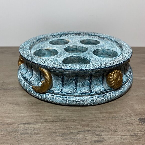 Vintage Celestial Tealight or Candle Holder Moon Sun & Stars 1990s Home Decor - Picture 3 of 8